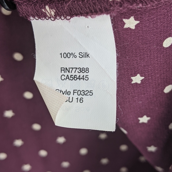 Madewell Silk Composition Star Polkadot Blouse Top - Picture 7 of 8